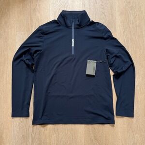 G/Fore Mens 1/4 Zip Pullover Golf Shirt Small Navy Staple Performance "Twilight"